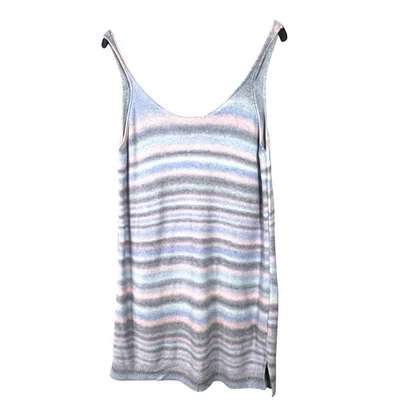 Vestido sin mangas para mujer ASOS tejido a rayas pastel talla 6 cuello redondo suave Foto 1 de 4
