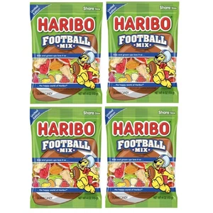 Haribo FOOTBALL MIX Gummi Candy Assorted Fruit Gummy Limited Edition 4Pk EXDEC25 - Picture 1 of 3