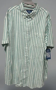 Foundry Supply Co Young Men's Shirt 2XL Button Down Short Sleeve Blue stripe NWT - Picture 1 of 6