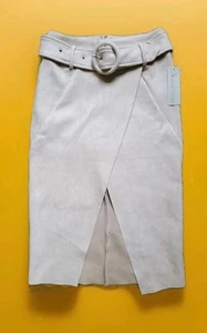 Lizard Thicket Women's Addie Taupe Belted Split Skirt NWT Sz. Small - Picture 1 of 7