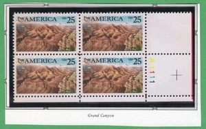Scott #2512 pre-Columbian America Grand Canyon Plate Block of 4 Stamps - MNH - Picture 1 of 1
