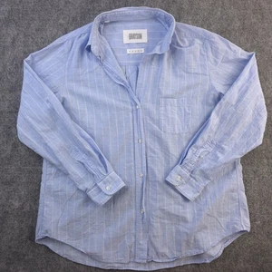 Grayson Shirt Damen Größe 4 Blau Weiß Gestreift Langarm Knopfleiste Baumwolle  - Bild 1 von 9