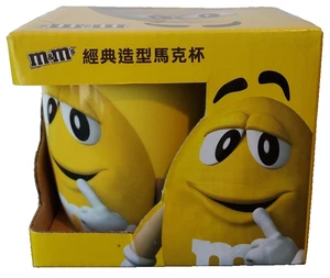 M&Ms Taiwan Limited Edition Collectible Ceramic Tea Coffee Mug Yellow - Picture 1 of 6