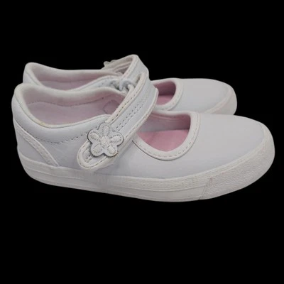 Keds White ELLA MaryJane Girls 7 Tennis Sneakers Shoes Hook & Loop EUC Classic - Image 1 of 4