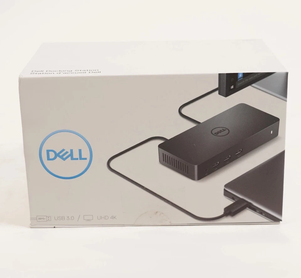 Dell D3100 USB 3.0 Ultra HD 4K Triple Display Docking Station w/ 65W AC Adapter - Image 1 of 1