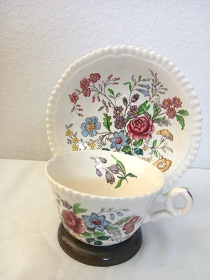Vintage Copelands Spode Great Britan Rumney Ceramic Teacup + Saucer England Nice - Image 1 of 4