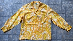 Vintage An Emsee Blouse Women’s 38 Workers Union Yellow ILGWU 50s 60s 70s 80s - Bild 1 von 17