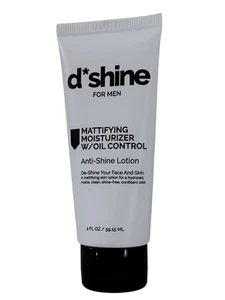 d*shine ANTI-SHINE LOTION Men Mattifying Moisture Oil Control Face Body 2 fl oz - Picture 1 of 24