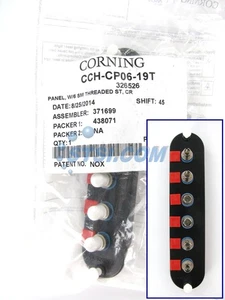 Panel de conexión Corning CCH-CP06-19T 6 ST Simplex OS2 adaptadores monomodo ~ STSI - Imagen 1 de 3