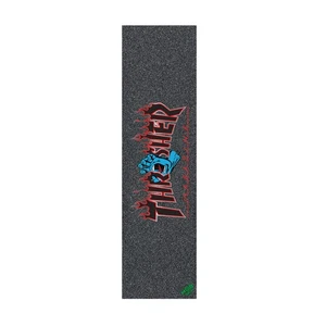 "Griptape Santa Cruz x Thrasher ""Screaming Flame Logo"" (Negro) Mob Grip 11"" x 33" - Imagen 1 de 1