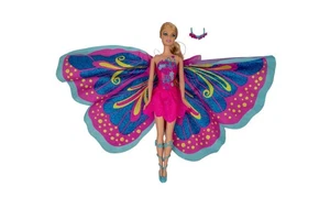 BARBIE Fairy-tastic Princess Doll - PINK with Butterfly Wings 2008 Used - Picture 1 of 9