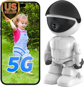 Indoor Camera Robot,5G/2.4Ghz Wifi Robot Cameras for Home Security,Pet/Baby C... - Picture 1 of 1