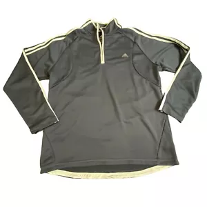 Adidas 3-Stripes Golf 1/4 Zip Pullover Mens Size 2XL XXL Grey Performance - Picture 1 of 9