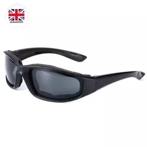 Sunglasses Driving Anti-UV Motorcycle Riding Glasses Padding Goggles Grey Lens - Picture 1 of 11