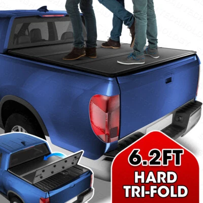 Cubierta Tonneau de plataforma de camioneta triple plegable de 6,2 ft para Chevy Colorado GMC Canyon 2015-2025 Foto 1 de 4