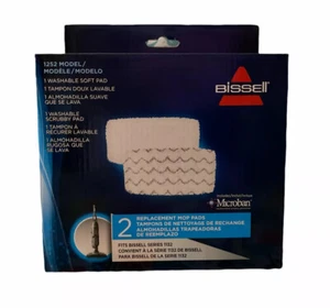 Bissell Modell 1252 Mikrofaser Dampfmop Pads für Symphonie Dampfmop - 2 Pads Kit - Bild 1 von 7