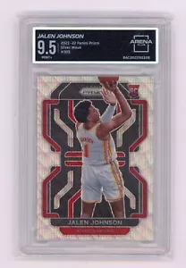 2021 Prizm Basketball #305 JALEN JOHNSON Silver Wave Prizm RC Arena Club 9.5 - Picture 1 of 2