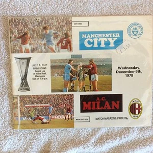PROGRAMMA UFFICIALE CALCIO MANCHESTER CITY - MILAN COPPA UEFA GIANNI RIVERA 1978 - Imagen 1 de 1