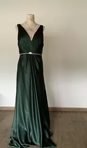 elegantes Abendkleid mit Crystal Gürtel Und Brosche | Gr. XXL NEU - Bild 1 von 4