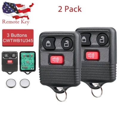 2 Para 1998 1999 2000 2001 2002 2003 2004 Ford Ranger Mando a distancia sin llave Llavero 3B Foto 1 de 4