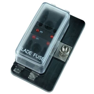 Standard Blade 4 Fuse Holder Box Block with LED Indicator 100A Car Auto 12V - Picture 1 of 1