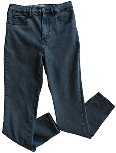 Everlane Womens Jeans Sz 28 Black Gray High Rise Straight Ankle Denim Stretch - Picture 1 of 9