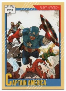 2013 Fleer Retro Marvel 1991 Impel Marvel Universe #1 Capitan America - Foto 1 di 1