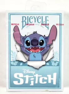 Carte da gioco Bicycle Disney Stitch finitura cuscino d'aria made in USA 2023 - Foto 1 di 4