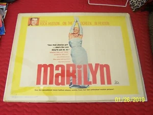 MARILYN 1963 ORIG 22X28  MOVIE POSTER MARILYN MONROE ROCK HUDSON LAUREN BACALL - Picture 1 of 11