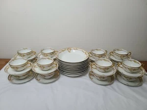 Haviland France Limoges Schleiger Cups, Saucers, Soup & Salad Bowls (42 Pieces) - Picture 1 of 12