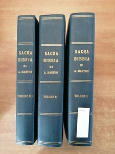 THE HOLY BIBLE OR OLD AND NEW TESTAMENT 1847 ANTONIO MARTINI 3 VOL.6606 - Picture 1 of 5