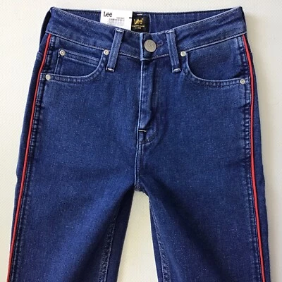 BNWT ladies LEE SCARLETT PIPING Skinny dark Blue Jeans Size 6 W24 L31 (414F) - Image 1 of 4