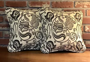 Set Of 2 Throw Pillow COVERS 16x16” Luxury Designer Upholstery Fabric - Picture 1 of 6