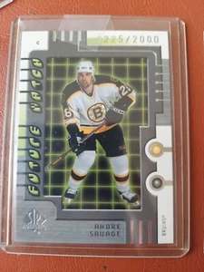 1999-00 SP Authentic Boston Bruins Hockey Card #97 Andre Savage Rookie /2000 - Picture 1 of 2