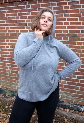 OFF WHITE CUORE DI GEMELLI ♥♥ felpa con cappuccio mega morbida felpa con cappuccio 100% cashmere cashmere NUOVO