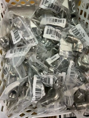 90° Street Elbow, 1/4 in x 1/4 in Fitting Pipe Size, Male x Female NPT (50 Pack) - Image 1 of 2