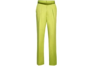Thierry Mugler & H&M Men’s GREEN WOOL CUT OUT PANTS 42R New & Authentic - Picture 1 of 1