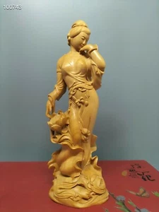 Chinese Boxwood Wood Hand Carving dragon pen hanging Statue - Picture 1 of 9