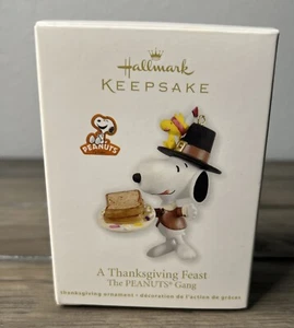 Hallmark NEW 2012 “A Thanksgiving Feast” The PEANUTS Gang Thanksgiving Ornament - Picture 1 of 10