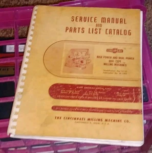 VTG Cincinnati High/Dual Power Milling Machine Service Manual Parts List Catalog - Picture 1 of 1