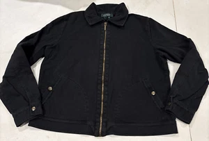 Chaqueta deportiva para mujer Lauren Ralph Lauren negra con cremallera completa bolsillos a presión grandes. - Imagen 1 de 18