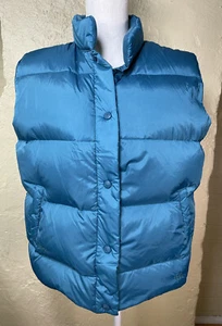 Cabelas Blue Women’s Premier Northern 650 Goose Down Puffer Vest Sz Medium - Picture 1 of 10