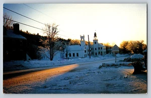 Postcard Sunrise Over The Town Common Washington New Hampshire Unposted Chrome - Picture 1 of 2