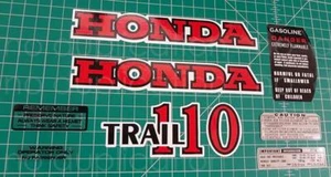 80' 1980 CT110 110 trail 8pc Vintage graphics decals stickers Adhesives pegatina - Bild 1 von 1