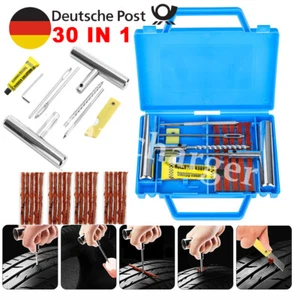 REIFENREPARATUR SET 30 TEILE AUTO REIFEN FLICKZEUG PANNENSET WERKZEUG MIT KASTEN - Bild 1 von 12