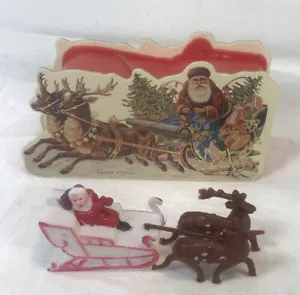Vintage Shakman & Co 1986 Santa & Sleigh Container in Original Box Hong Kong - Picture 1 of 8