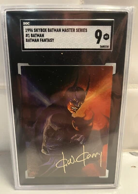 1996 Batman Master Series BATMAN #1 Batman Fantasy Sgc 9 Mint Insert - Image 1 of 2