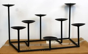 Southern Living Red Mountain 8 Tray Fireplace Candle Holder Pillar Black #40033 - Picture 1 of 8