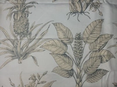 4 1/2 Yds Remnant Thibaut Tropical Toile in Sky 54" Wide 100% Linen - Image 1 of 2