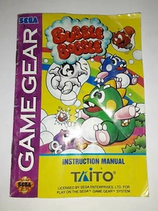 Sega Game Gear Manual Only Bubble Bobble - Picture 1 of 3